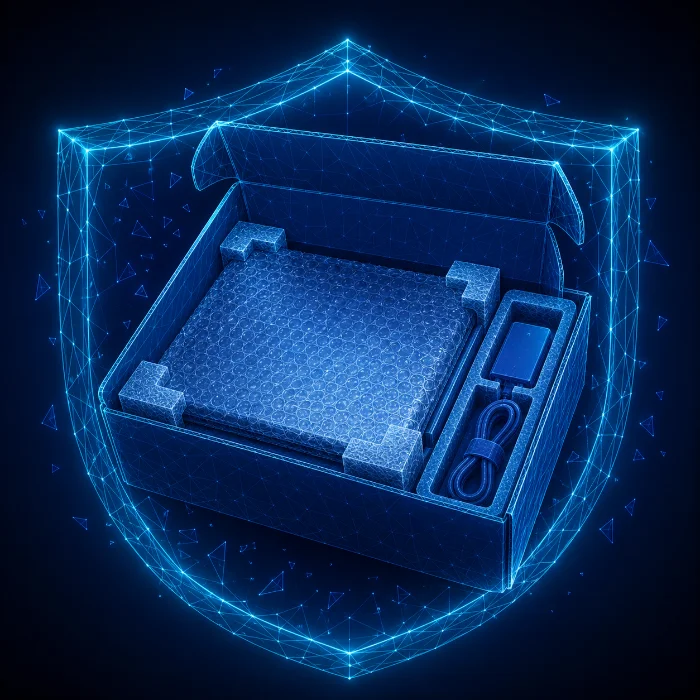 Electronics protected for safe delivery