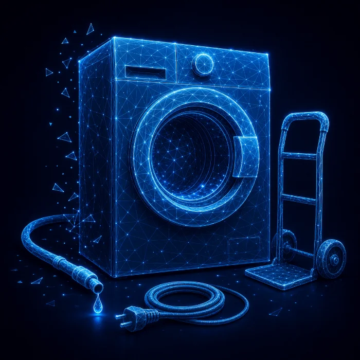 Washing machine prepared for collection
